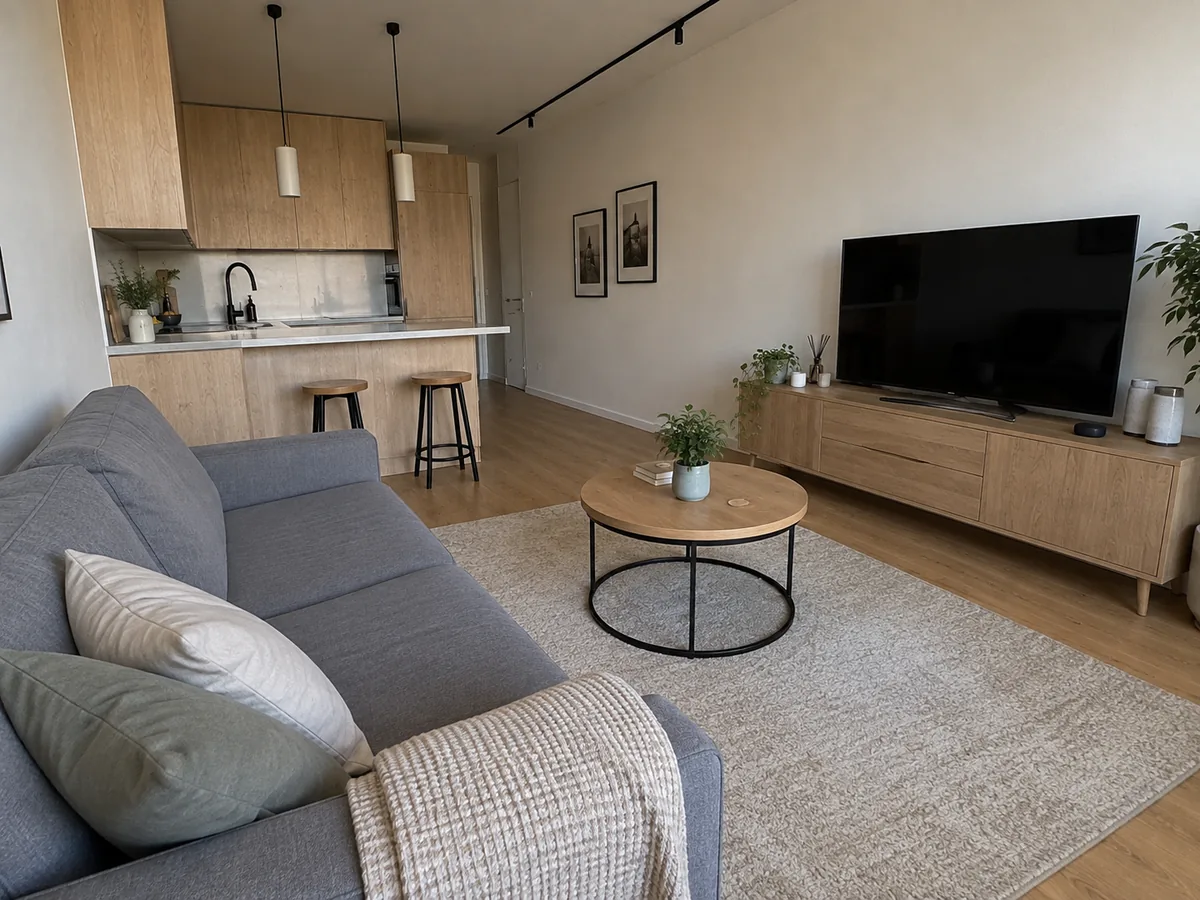 Генералка в квартире-студии 28 м² - после уборки